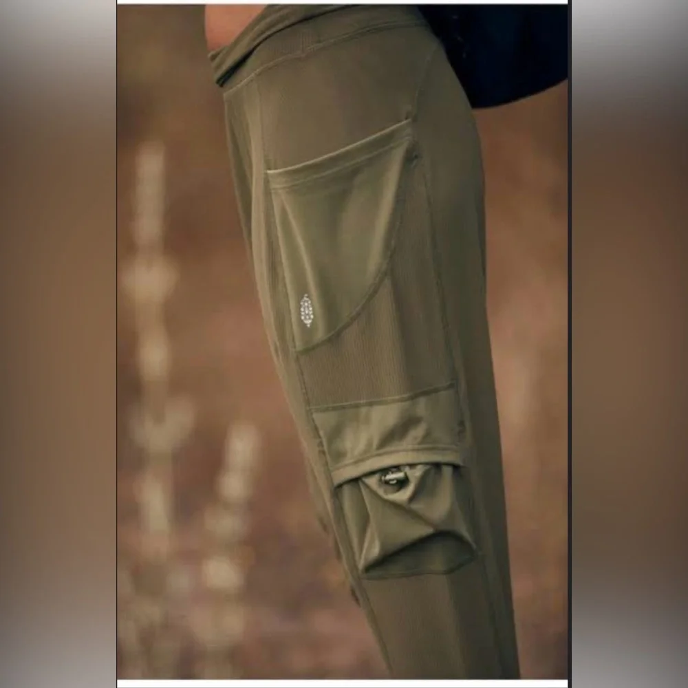 NWOT Free People Movement Small Take a Hike Harem Pants Green $128 Retail New - Picture 4 of 7